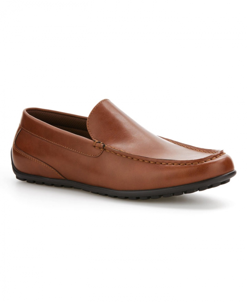 Perry Ellis NEW! Brown Simon Slip Loafer Cognac | 892OTGKLM