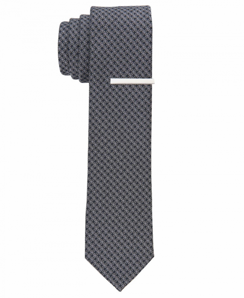 Perry Ellis NEW! Evin Mini Tie Navy | 283AFCQEH