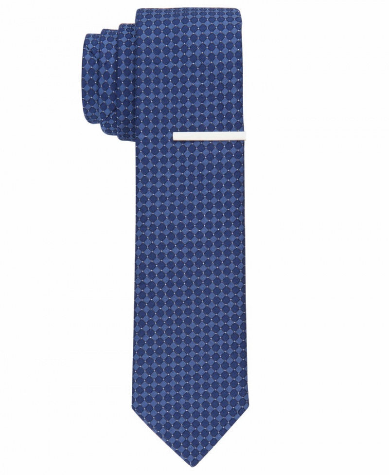 Perry Ellis NEW! Rogin Mini Tie Navy | 371FPONVI