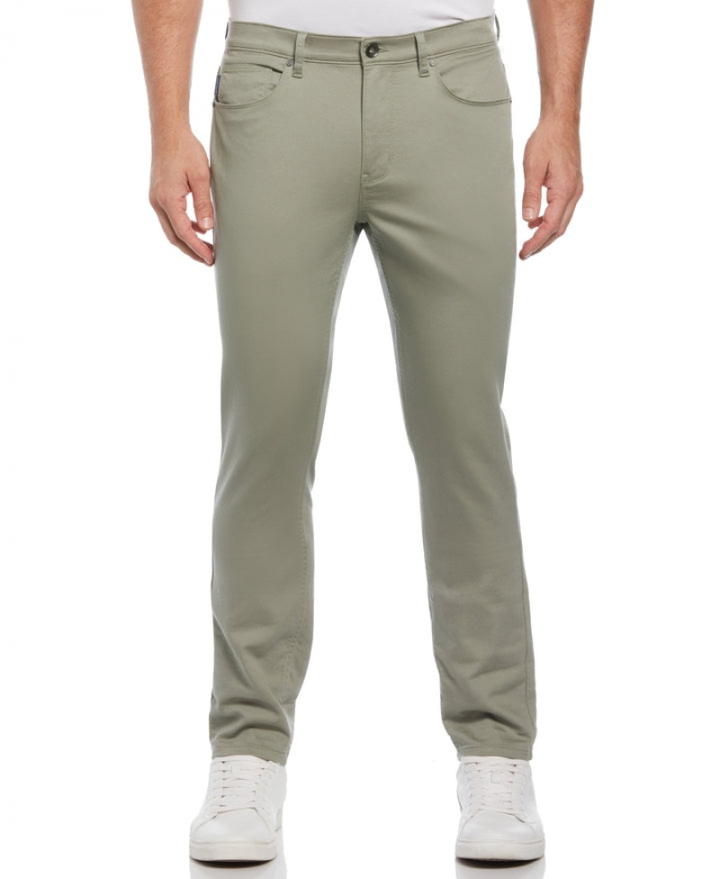 Perry Ellis NEW! Skinny Fit Anywhere Five Pocket Pant Shadow | 742TBJEIN