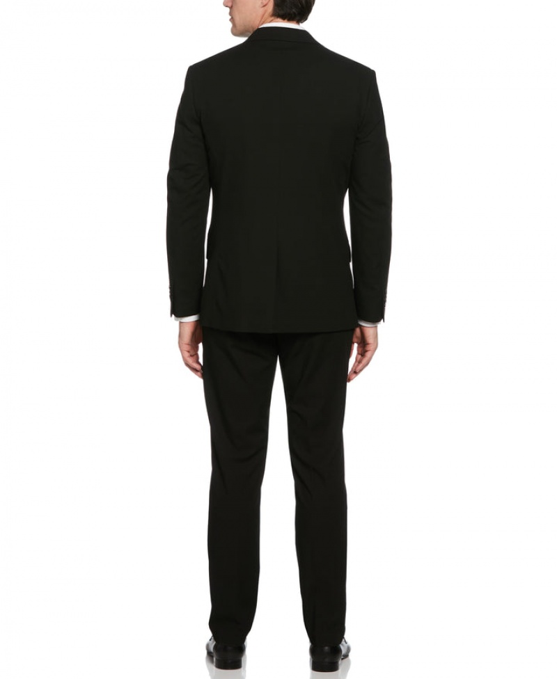 Perry Ellis NEW! Slim Fit Black Louis Suit Black | 124VRTBIY