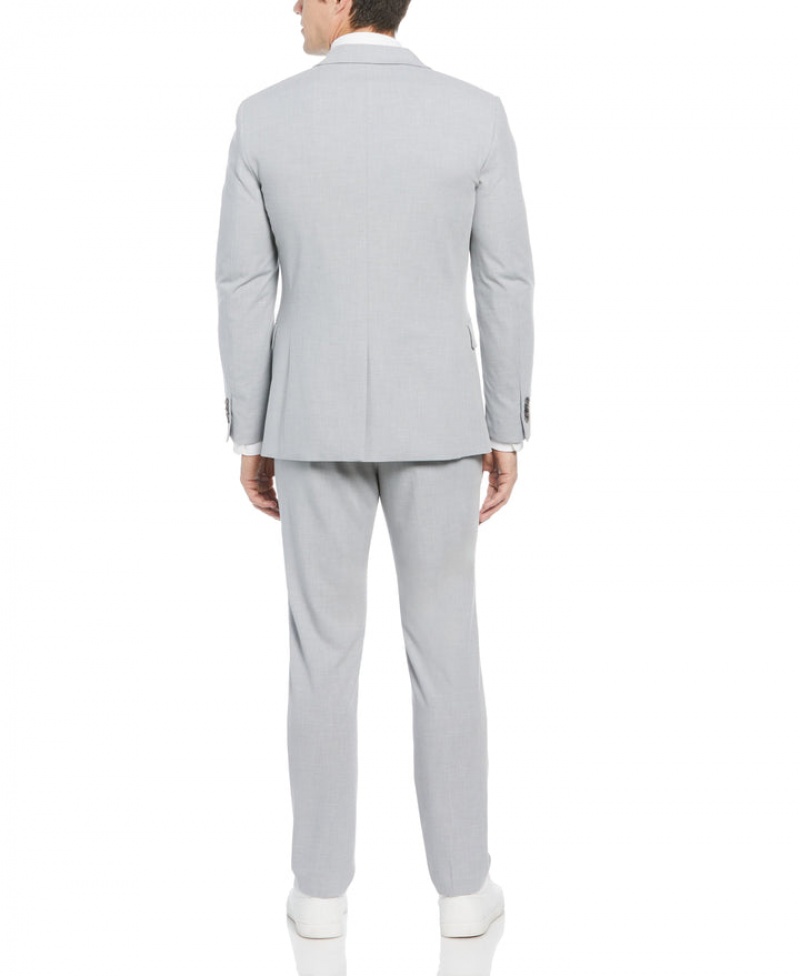 Perry Ellis NEW! Slim Fit Felt Grey Louis Suit Grey | 034SUJLOD