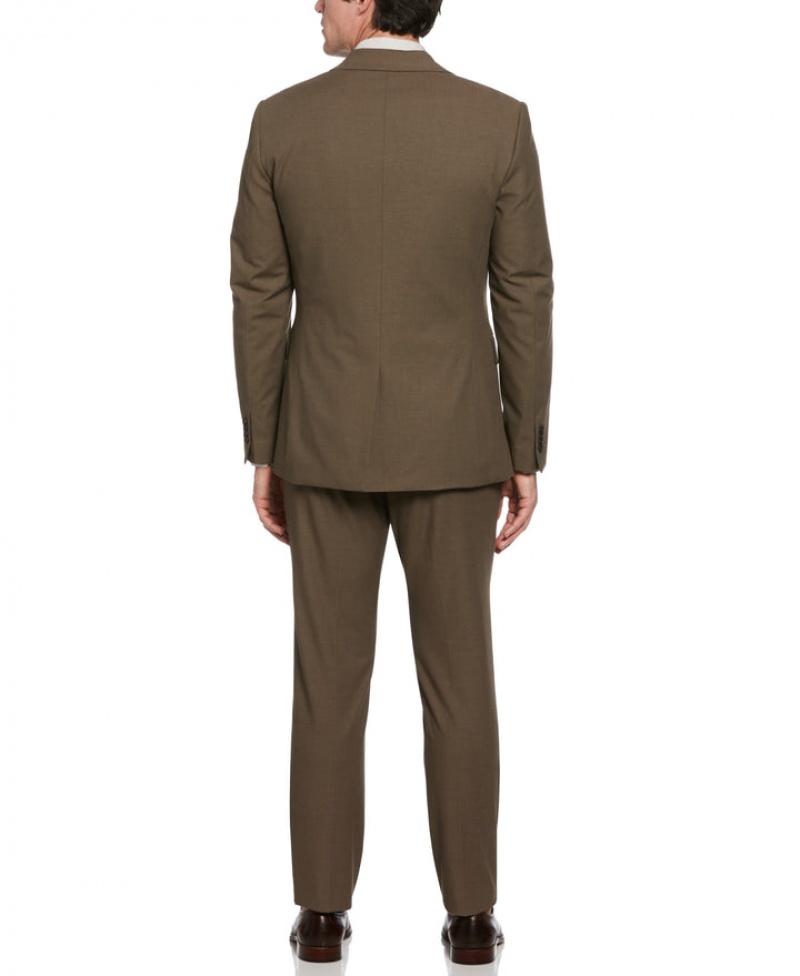 Perry Ellis NEW! Slim Fit Mushroom Grey Louis Suit Light Brown Grey | 893YDNCZF