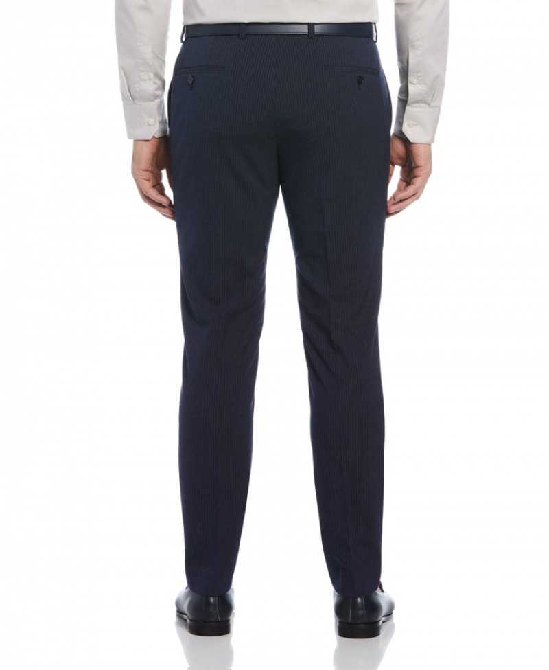 Perry Ellis NEW! Slim Fit Pinstripe Suit Pant Navy | 405XEJHKD