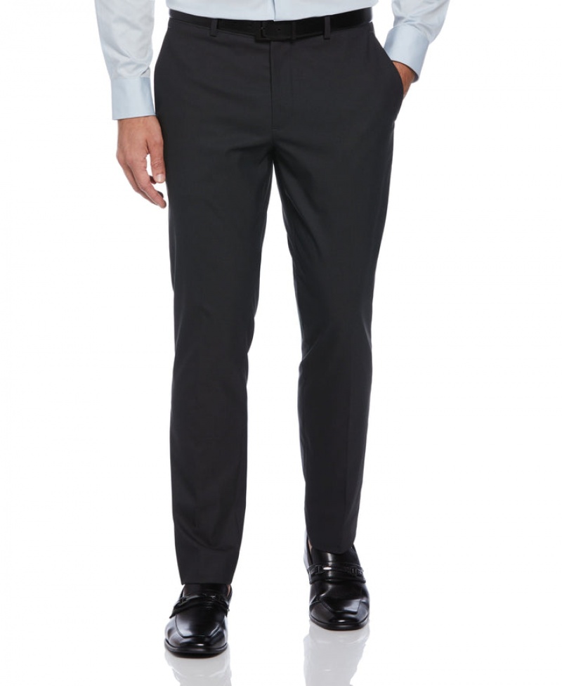 Perry Ellis NEW! Slim Fit Stretch Washable Suit Pant Charcoal | 093WQYVUD