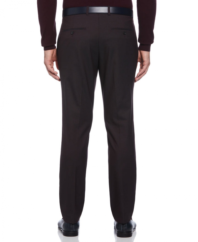 Perry Ellis NEW! Slim Fit Stretch Washable Suit Pant Charcoal | 978BNVRWZ