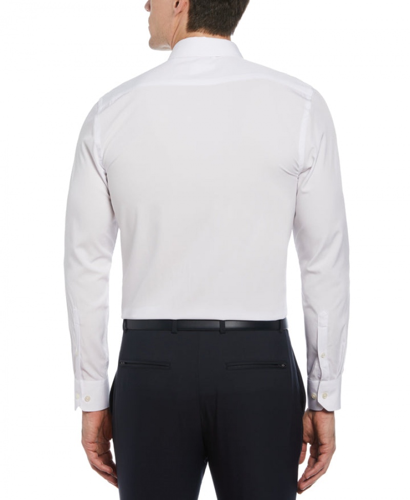 Perry Ellis NEW! Slim Fit Total Stretch Performance Dress Shirt White | 970FPYQSI