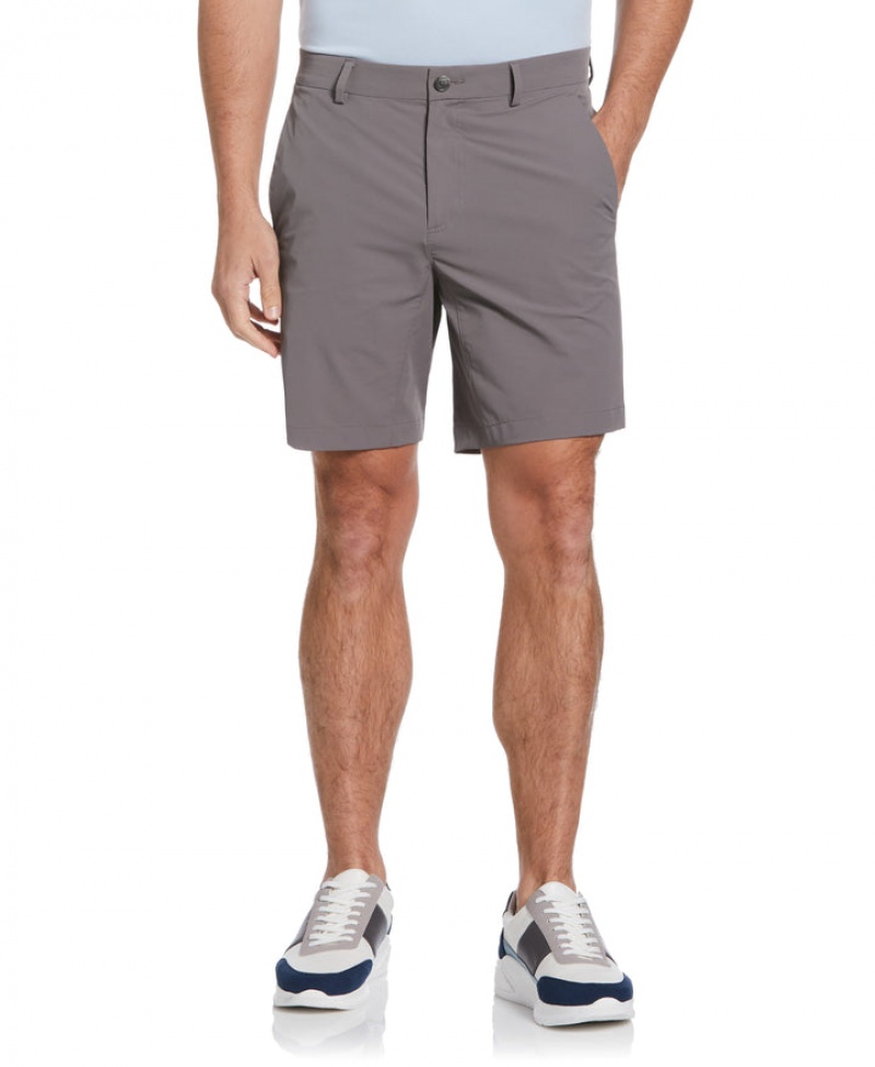 Perry Ellis NEW! Stretch Solid Tech Short Smoked Pearl | 847UPGWBK