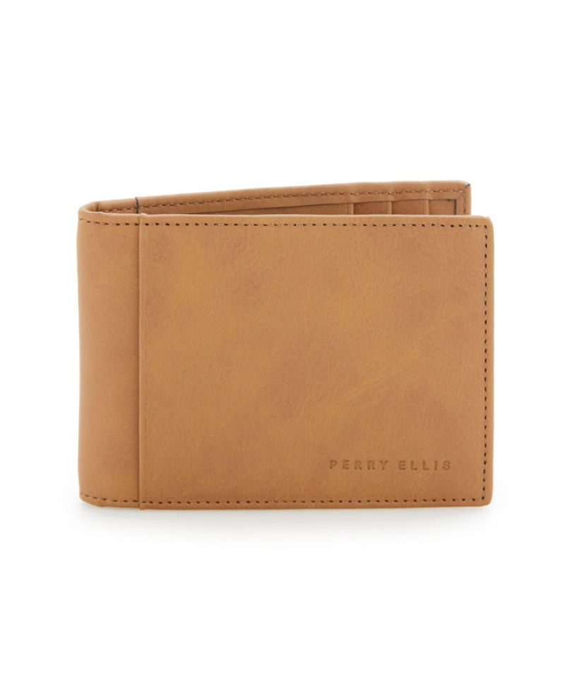 Perry Ellis NEW! Tan Leather Money Clip Wallet Tan | 602YCEPJU