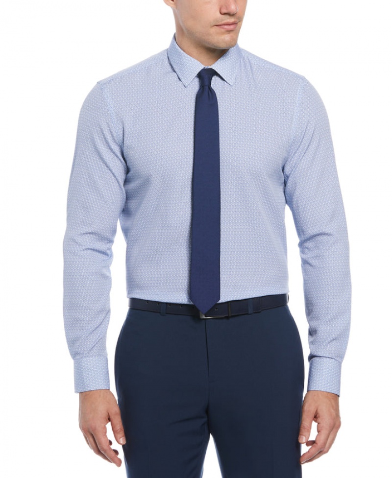 Perry Ellis NEW! Total Stretch Performance Dress Shirt Kentucky Blue | 810XWODLK