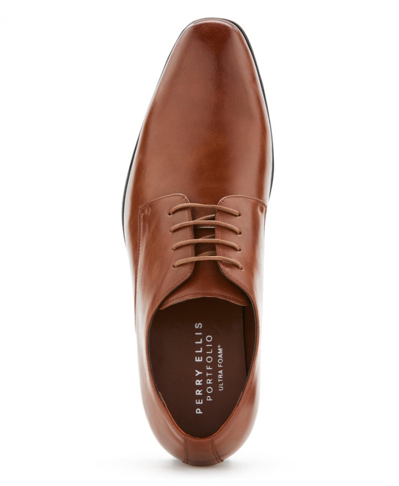 Perry Ellis Randall Dress Shoe Cognac | 210BVEFUI