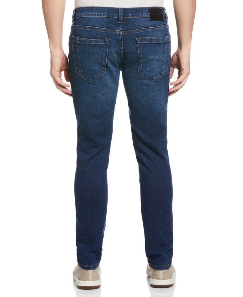 Perry Ellis Recover™ Slim Fit Dark Indigo Denim Jeans Dark Indigo | 781GYALHP