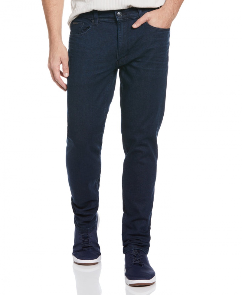 Perry Ellis Recover™ Slim Fit Dark Indigo Denim Jeans Dark Indigo | 781GYALHP