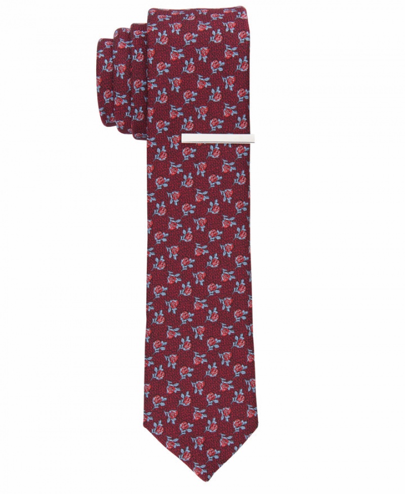 Perry Ellis Rona Floral Tie Blue | 973JBRUFY