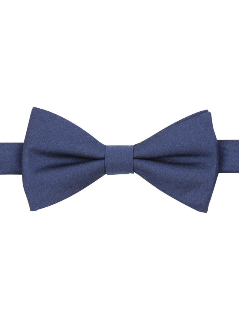 Perry Ellis Sable Solid Silk Bow Tie Navy | 253XJLCRI