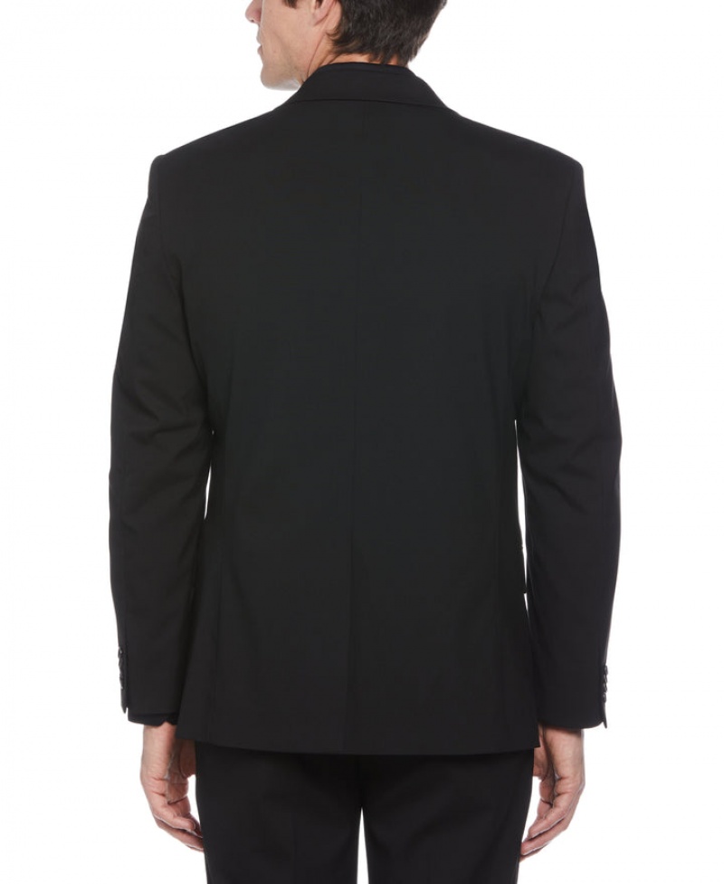 Perry Ellis Satin Piecing Tuxedo Jacket Black | 592WQFYZB