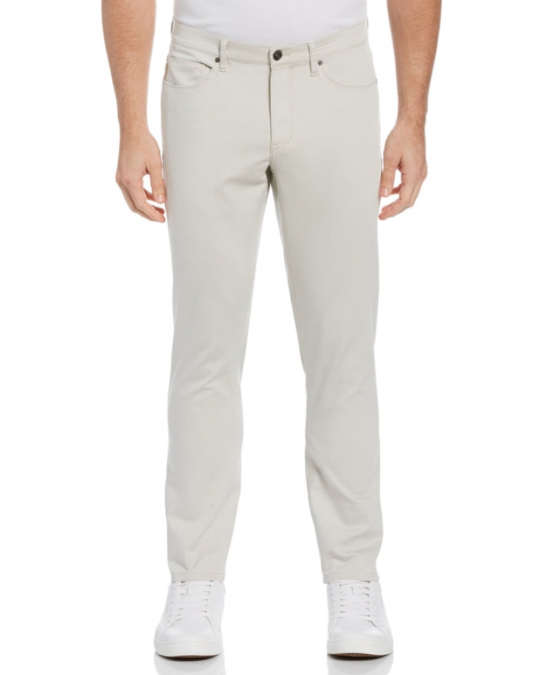 Perry Ellis Slim Fit Anywhere Five Pocket Pant Nuthatch | 756HSIBET