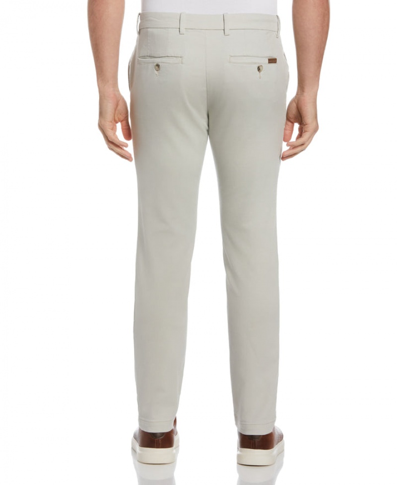 Perry Ellis Slim Fit Anywhere Stretch Chino Pant Stone | 023JYVDQS