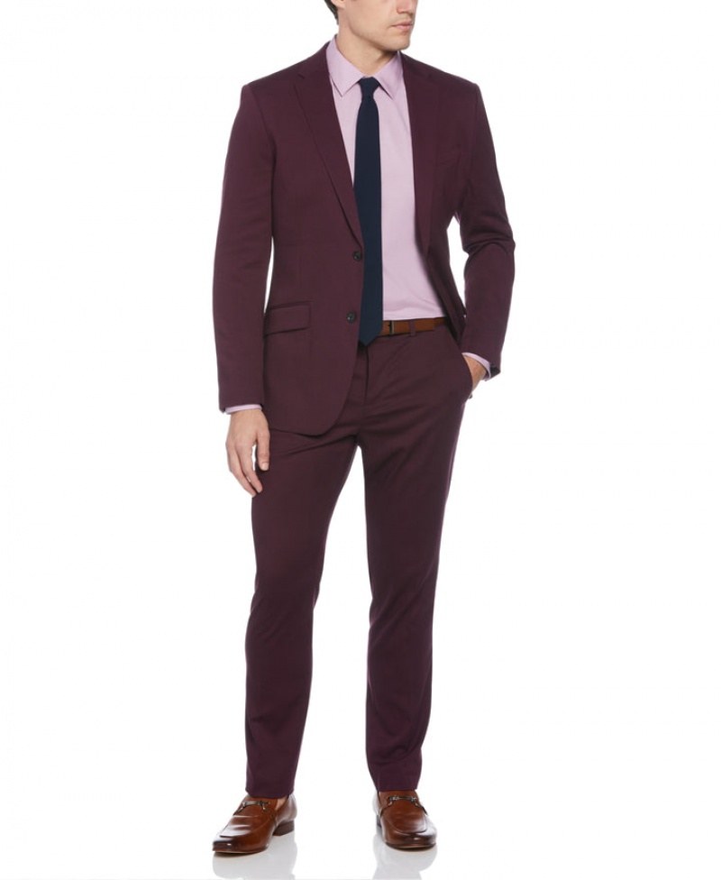 Perry Ellis Slim Fit Burgundy Performance Tech Suit Burgundy | 629IXGSCQ