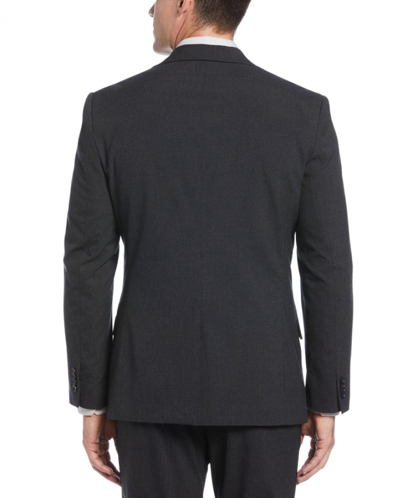 Perry Ellis Slim Fit Contrast Tuxedo Jacket Charcoal Heather | 451JYZXHU