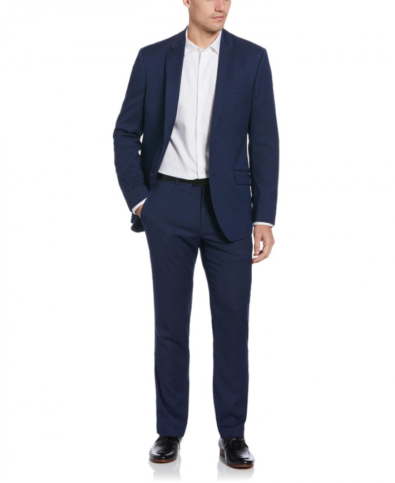 Perry Ellis Slim Fit Deep Navy Washable Suit Navy | 741WXULDY