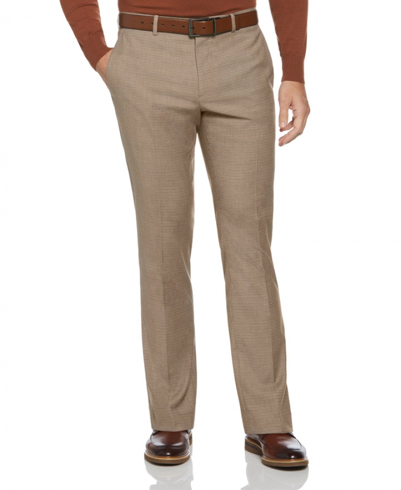 Perry Ellis Slim Fit Fine Grid Suit Pant Elmwood | 976BLKADZ