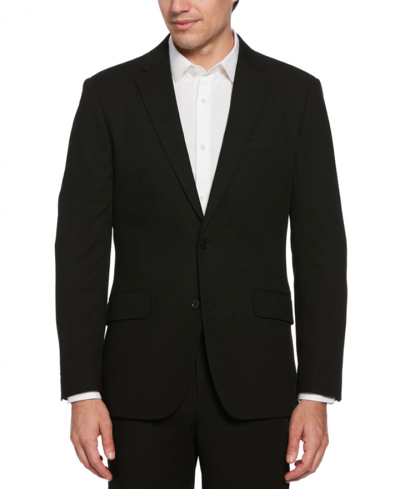 Perry Ellis Slim Fit Louis Suit Jacket Black | 896EBDAOX