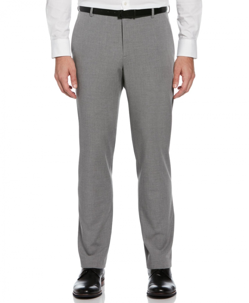 Perry Ellis Slim Fit Louis Suit Pant Alloy | 216GVZWMR