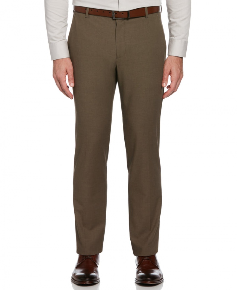 Perry Ellis Slim Fit Louis Suit Pant Mushroom Grey | 895GRNQFT