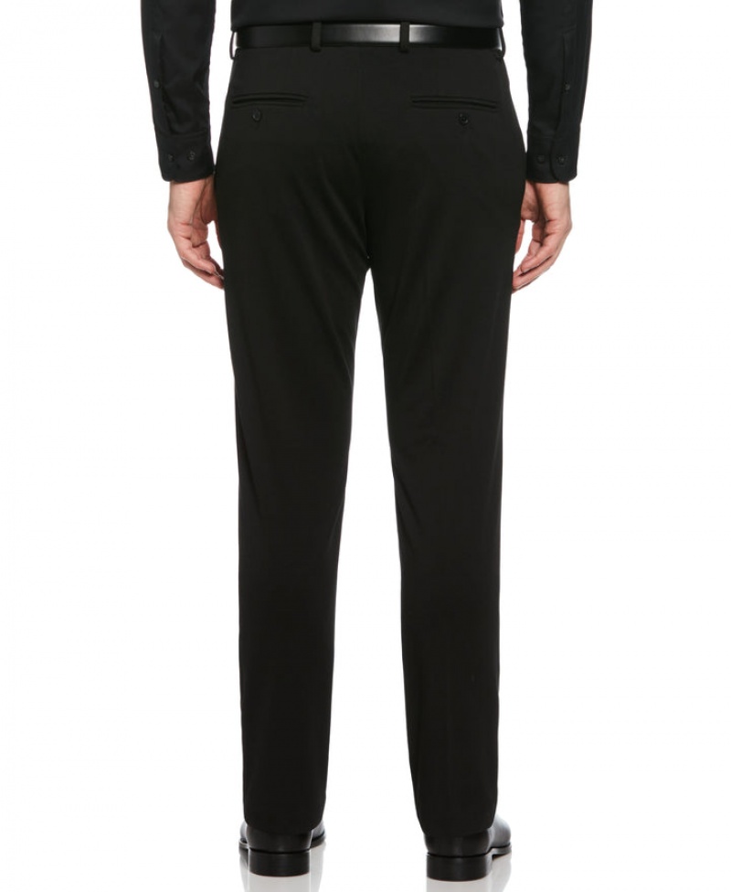 Perry Ellis Slim Fit Neat Knit Stretch Suit Pant Black | 685YNMPHF