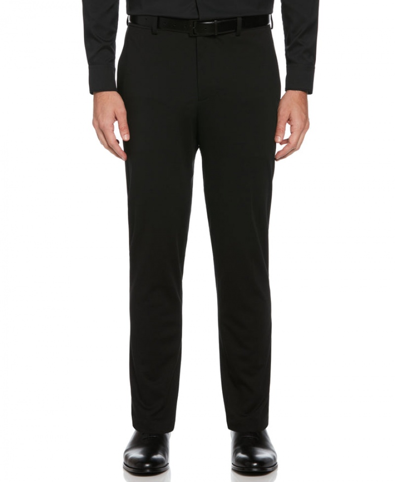 Perry Ellis Slim Fit Neat Knit Stretch Suit Pant Black | 685YNMPHF