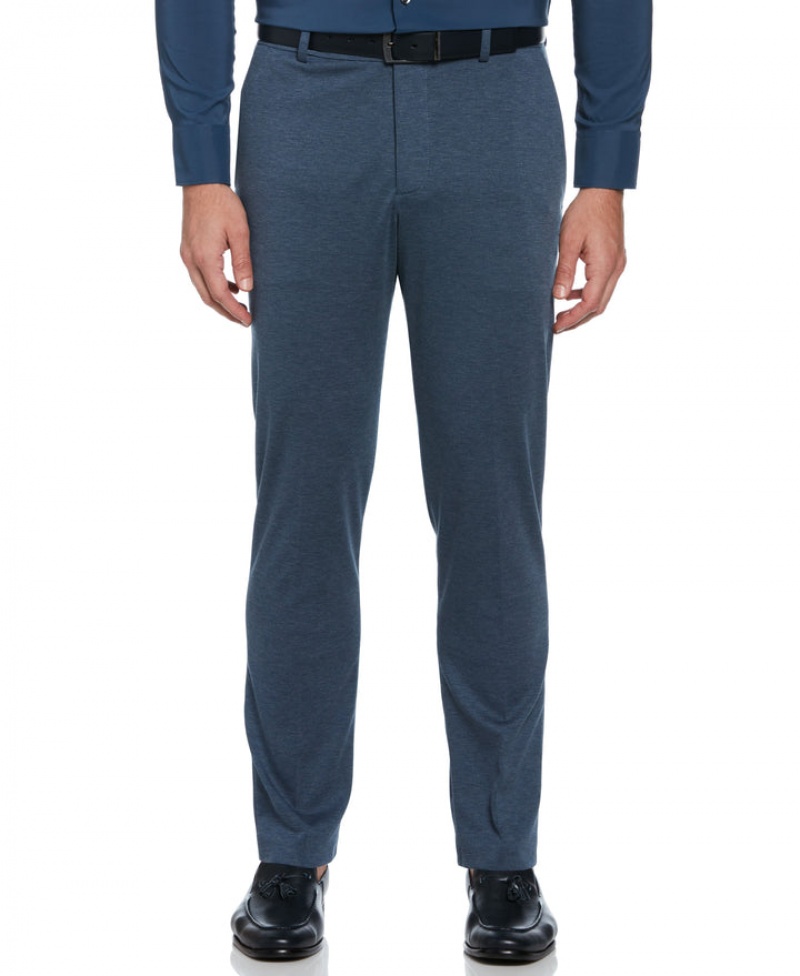 Perry Ellis Slim Fit Neat Knit Stretch Suit Pant Ink | 260CFYGZN