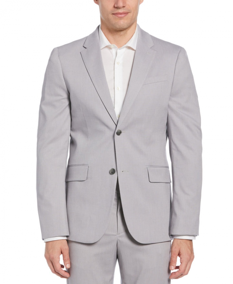 Perry Ellis Slim Fit Performance Tech Suit Jacket Alloy | 624ZAQLEV