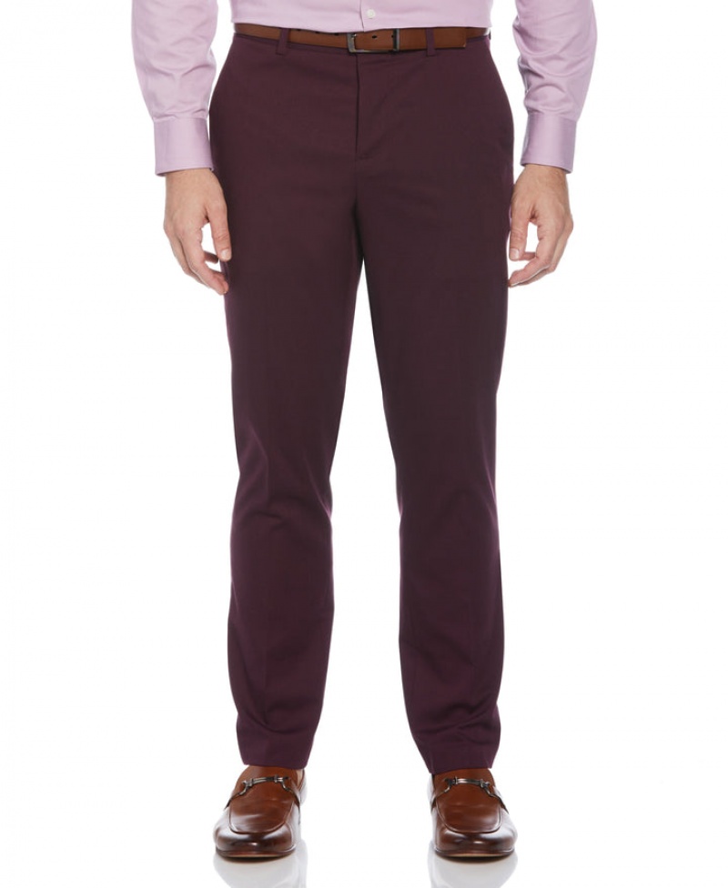 Perry Ellis Slim Fit Performance Tech Suit Pant Winetasting | 301PVMRNX