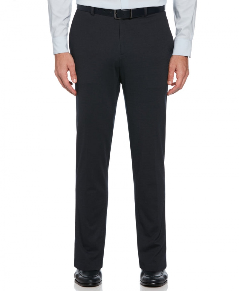 Perry Ellis Slim Fit Pindot Stretch Knit Suit Pant Dark Sapphire | 856SUFWNZ