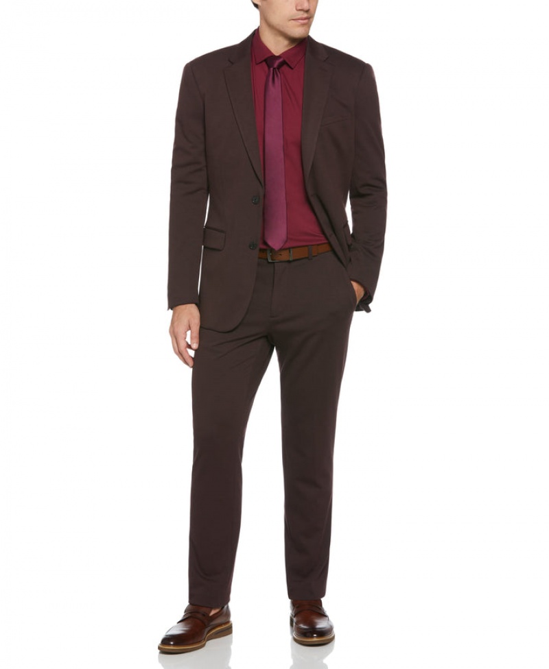 Perry Ellis Slim Fit Port Solid Knit Suit | 264DJEGMO