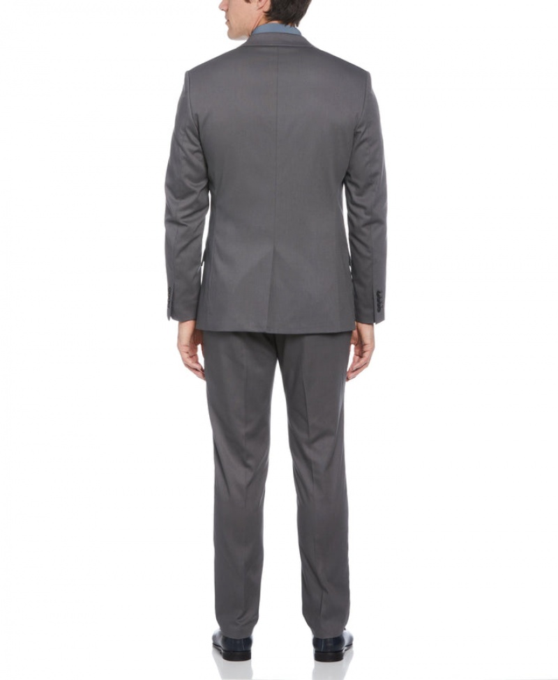 Perry Ellis Slim Fit Smoked Pearl Performance Tech Suit | 249URETWA