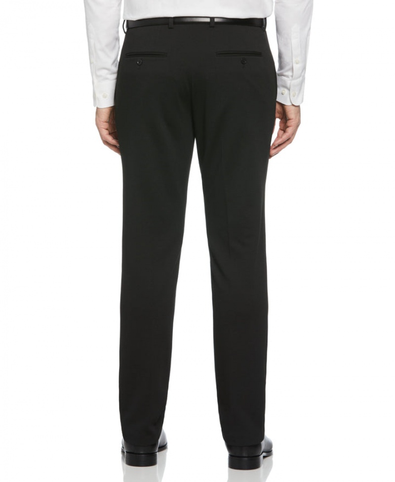 Perry Ellis Slim Fit Solid Knit Suit Pant Black | 945HYUAEV