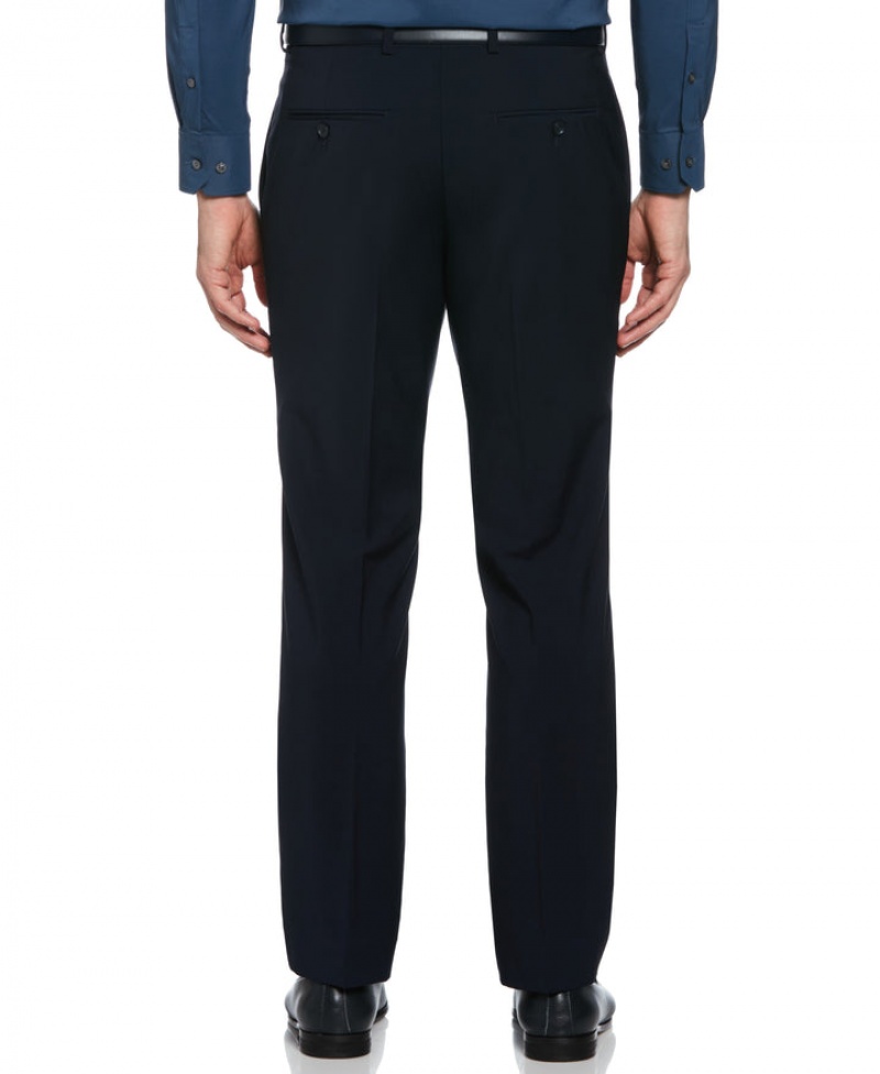 Perry Ellis Slim Fit Solid Suit Pant Deep Navy | 714FDARXS