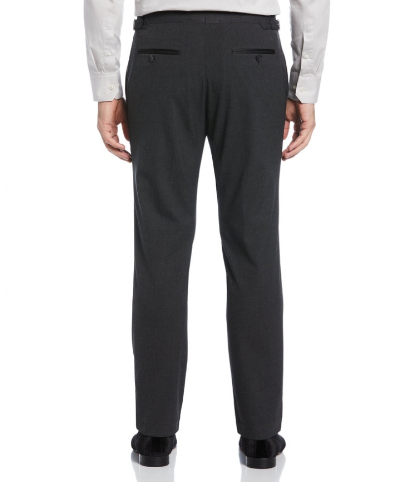 Perry Ellis Slim Fit Stretch Tuxedo Pant Charcoal Heather | 471XZNYLT