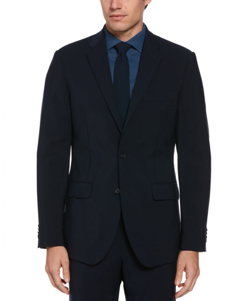 Perry Ellis Slim Fit Textured Suit Jacket Deep Navy | 830CIJKPD