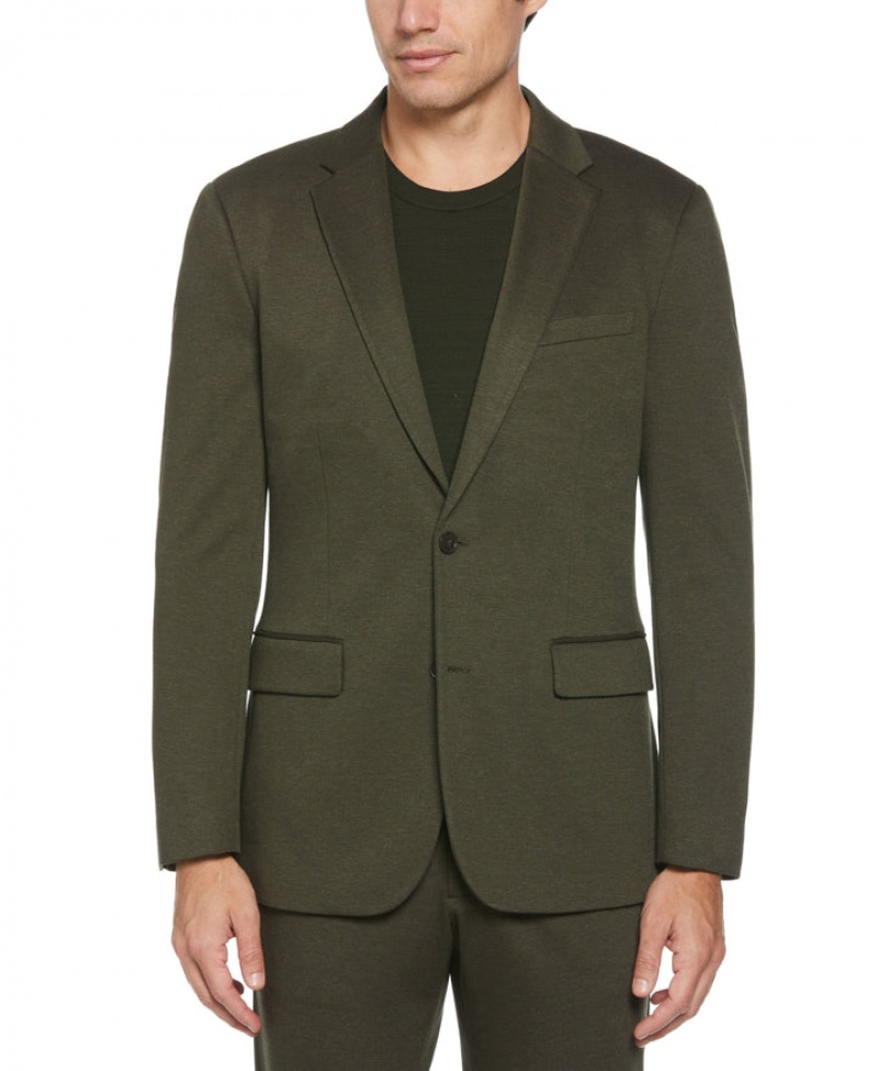 Perry Ellis Slim Fit Two Tone Smart Knit Suit Jacket Rosin | 378TCRWOP