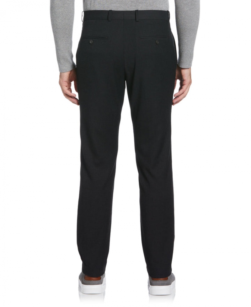 Perry Ellis Slim Fit Washable Suit Pant Black | 972XUCKDS