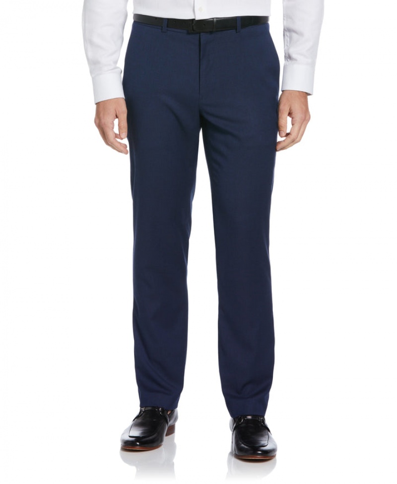 Perry Ellis Slim Fit Washable Suit Pant Deep Navy | 328IGESCH