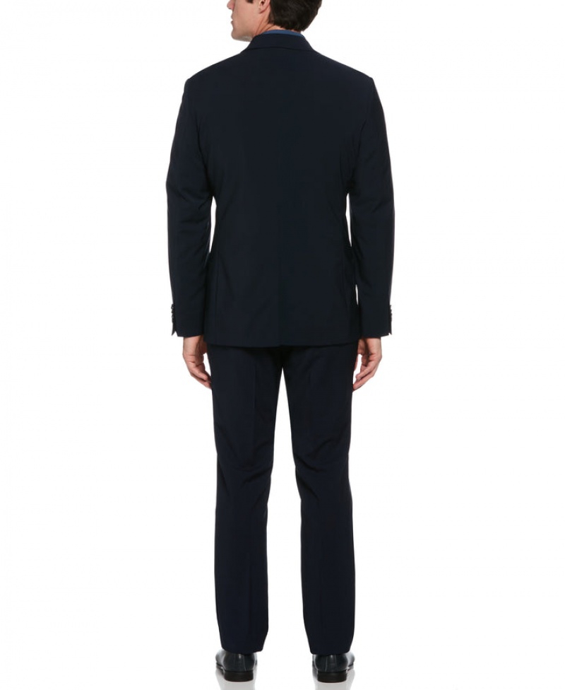 Perry Ellis Slim fit Deep Navy Textured Suit Navy | 218JEHBWD