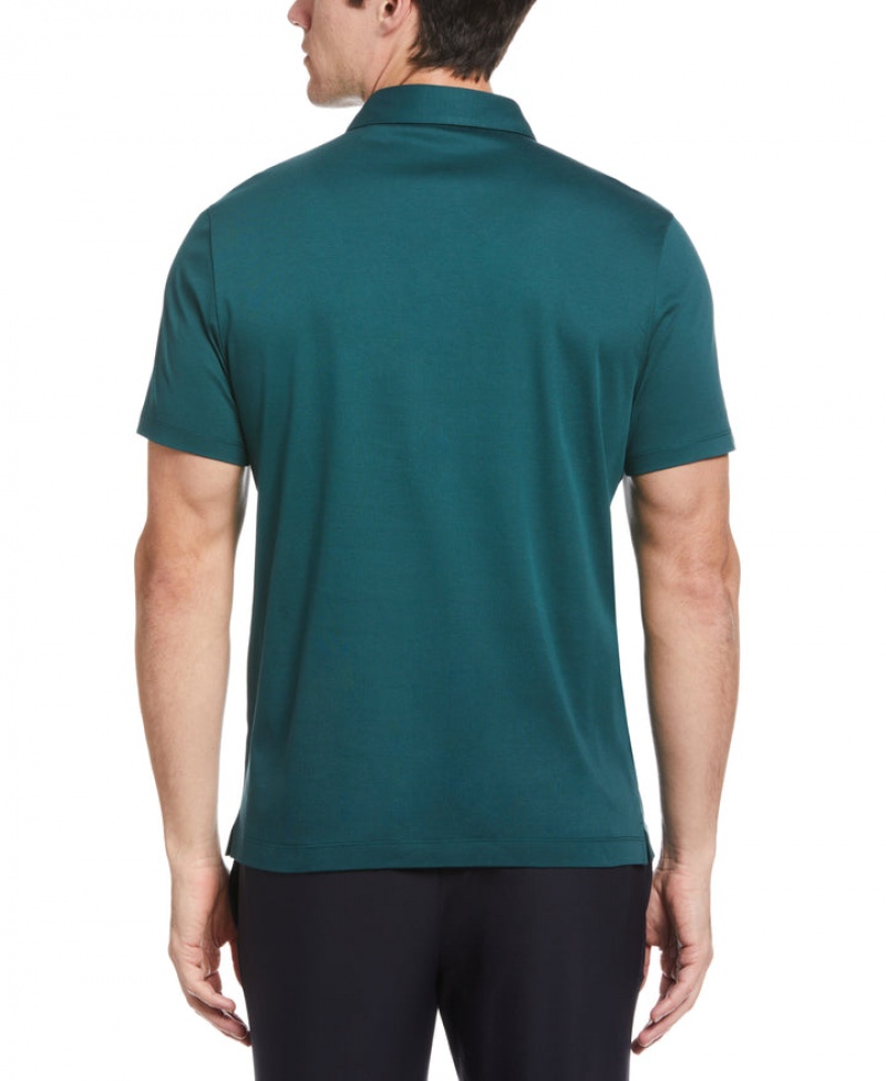 Perry Ellis Smart Interlock Solid Polo Sea Moss | 317HCUEGP