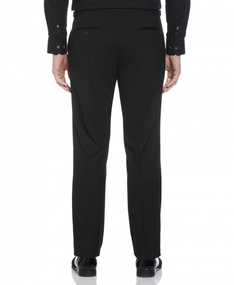 Perry Ellis Stretch Tuxedo Pant Black | 084XTCMKN