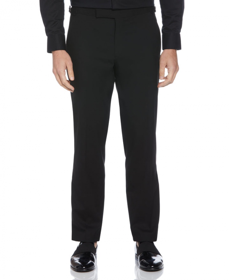 Perry Ellis Stretch Tuxedo Pant Black | 084XTCMKN