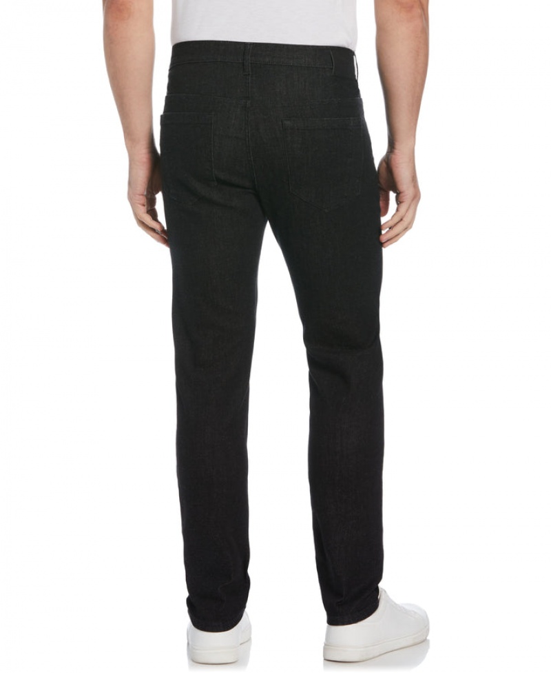 Perry Ellis Tapered Fit 5 Pocket Eco Denim Jeans Black | 725ISLZCR