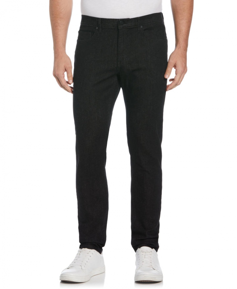 Perry Ellis Tapered Fit 5 Pocket Eco Denim Jeans Black | 725ISLZCR